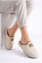 Women's Silvery Plush House Slippers Closed Toe Open Back Soft Warm Winter Comfortable Stylish Daily Slippers - 3