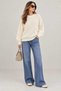 Women's Rice Knit Crew Neck Drop Shoulder Oversize Long Sleeve Basic Knitwear Sweater - 4