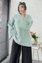 Premium Tok Textured Volan Sleeve Knitwear Sweater - Mint