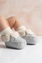 Warm Lace-Up Baby Booties with Fur Inside - Winter Home Boots - 7