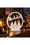 Christmas Decorative Tabletop Ornament with Santa Claus and Deer Pine Tree Figure - 4