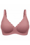 Seamless Wave Edge Bralet - Laser Cut Seamless Underwire-Free Bra with Adjustable Straps - Dusty Rose - 2
