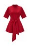 Self-Tied Belted Piece Stitched Blouse