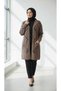 Women's Middle-Aged and Older Women's Thick Winter Cardigan with Circular Neckline, Front Buttons, and Top Pockets