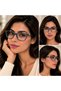 Striped Tea Cat Eye Acetate Eyeglass Frame - 3