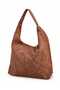 Aria School Suede Knitted Detailed Shoulder Bag