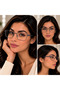 B.Blue Rectangular Metal Eyeglass Frame - 2