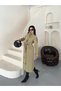Women's Stand Collar Belted Epaulet Long Trench Coat - 4