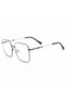 Gunmetal & Purple Geometric Metal Eyeglass Frame