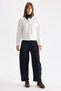 Cardigan with Denim Accessory Detail on the Collar 16913 - 2