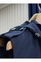 Kamergül Covered Vest with Drawstring Detail-En2249 Navy Blue - 6