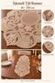 Turquoise Tulle Embroidered Tulle Runner Bohemian Dark Beige 40 X 100 - 4
