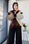Premium V-Neck Diamond Pattern Knit Sweater - Bitter Brown - 7