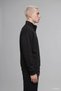 E9363Axbk81 Black Boxy Fit High Neck Scuba Fabric Long Sleeve Basic Sweatshirt - 4