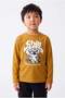 4-9 Years Old Boy Relax Coala Combed Cotton Sweatshirt Brown