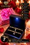 Men's Steel Lettered Couple Bracelet - 5mm Figaro Model Lettered Couple Bracelet in Lighted Box 316 L Stainless Steel Gift for Lover, Spouse Bracelet