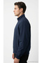 Men's Navy Blue Stand Collar Zippered Seasonal Coat Jjecharge Stand Collar Bomber Casual Regular Fit Sports Jacket with Pockets 12288895 - 8