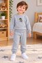 Boys' Ribbed Dinosaur Printed 2-Piece Tracksuit Set – Trendy and Comfortable Combination - 3
