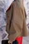 Dark Khaki Standard Size Mini Striped Red Jacket - 6