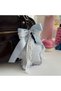 Handmade Blue Denim Star Bag Charm – Jean Fabric Keychain & Bag Accessory with Lace and Bow Detail