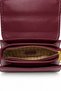 Burgundy Oval Case Stylish Women's Hand and Shoulder Bag with Chain and Logo Detail - 5