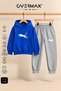 Cheetah Printed Children's Hooded Sweatshirt Tracksuit Set - Ages 3-12