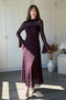 Ruffled Sleeves Lace Midi Dress - 3