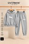 Cheetah Printed Children's Hooded Sweatshirt Tracksuit Set - Ages 3-12