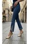 Gold Metallic Heeled Women's Stiletto Shoes