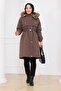 Women's Belted Montana Fabric Coat - 2