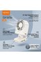 FN08 Mini Portable Clip-on Fan, Multi-functional Rechargeable Desk and Umbrella Fan with Flexible Angle Adjustment - Beige - 5