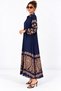 Women's Plus Size Shirt Collar Buttoned Oversize Loose Cut Summer Cotton Viscose Long Dress - 2