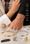Women Men Lover Couple Bracelet Set Gold Silver Color Italian Flat Chain Stainless Steel Non-Tarnish Non-Fade Adjustable Valentine's Day Birthday Anniversary Special Day Gift - Boxed - 4
