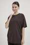 Women's Short Sleeve Crew Neck Basic Brown T-Shirt