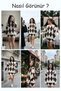 Women's Diamond Patterned Double Set Oversize Sweater and Mini Skirt Knitwear Brown, Navy Blue - 8