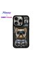 سلسلة خاصة من إكسسوارات الجوال ذات التصميم اللطيف لهاتف iPhone 15 Pro Max، غطاء من السيليكون بنمط الكلب 2.0 ثلاثي الأبعاد - 2