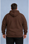 Men's Plus Size Basic Hooded Kangaroo Sweatshirt - 2
