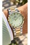 Silver Yellow Steel Strap-Green Dial-Men's Wristwatch in Stylish Box
