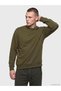 Xside Khaki Crew Neck Men's Thick Sweatshirt