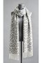 Women's French Leopard Patterned Loose Scarf Shawl - Oversized Winter Shawl with Tassels - 6
