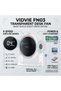 Smart Digital Display Desktop Fan - 5-Speed Rechargeable Turbo Air Circulator with Type-C & Transparent White Shell - 7