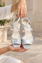 Women's Silver Striped Ankle Strap Low Thick Heeled Stylish Evening Dress Shoes - 8