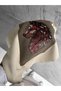 Beige Hooded Oversize Premium Wolf Embroidered Sweatshirt - 5