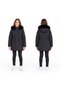 Girls' Plush Lined Detachable Fur Hooded Waist Adjustable Long Parka Coat