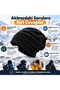 Unisex Premium Polar Fleece Neck Gaiter 2 Piece Set 2 in 1 Warm Windproof Outdoor Black - 3