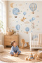 Blue Sky Tales Air Balloon Children's Room Wall Sticker Set