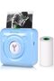 A6 Mini Pocket Printer HD 304DPI Wireless BT Thermal Printer Picture Photo Label Memo Notes Journal Receipt Paper Instant Printer Sticker AR Photo Function Inkless Printing Compatible with