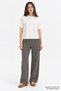 Straight Knitted T-Shirt with Side Ruching Detail - 4