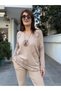 Italian Women's Wool Blend Knitwear Milk Coffee Color