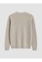 Peak New Season Beige Crew Neck Ribbed Men's Knitwear Sweater - 6